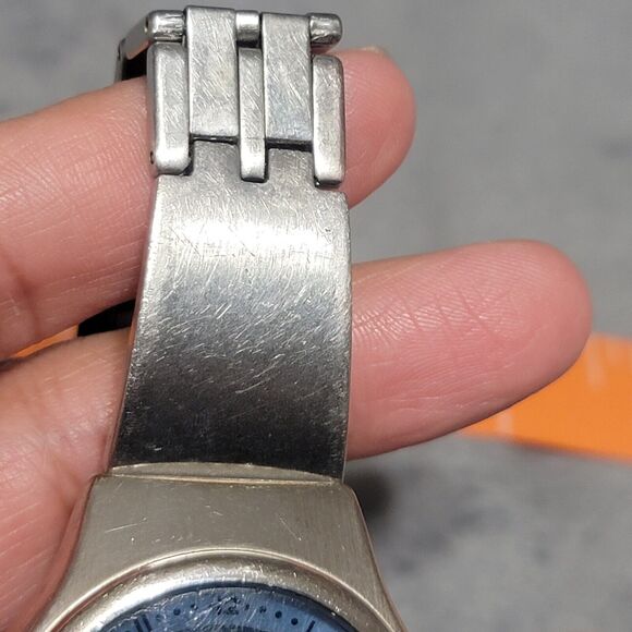 Fossil Big Tic Watch, Blue Face Steel Strap, JR-7860, Y2k, Untested - Picture 8 of 11